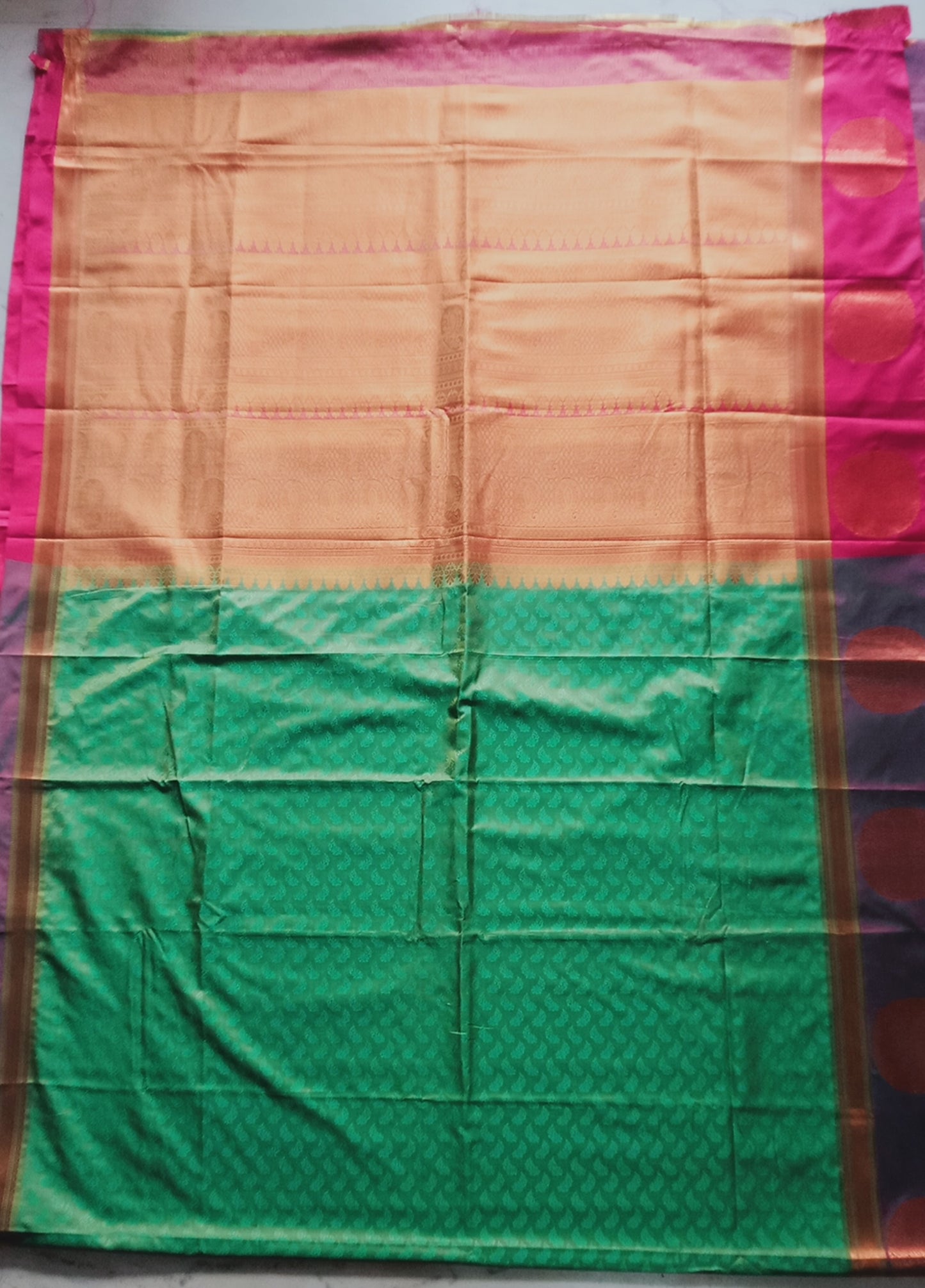 Dual Tone Silk Saree with Broad Border