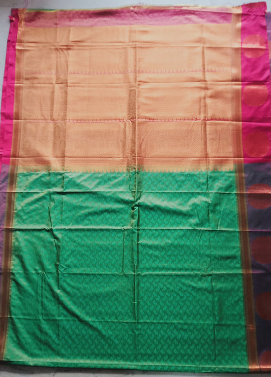Dual Tone Silk Saree with Broad Border