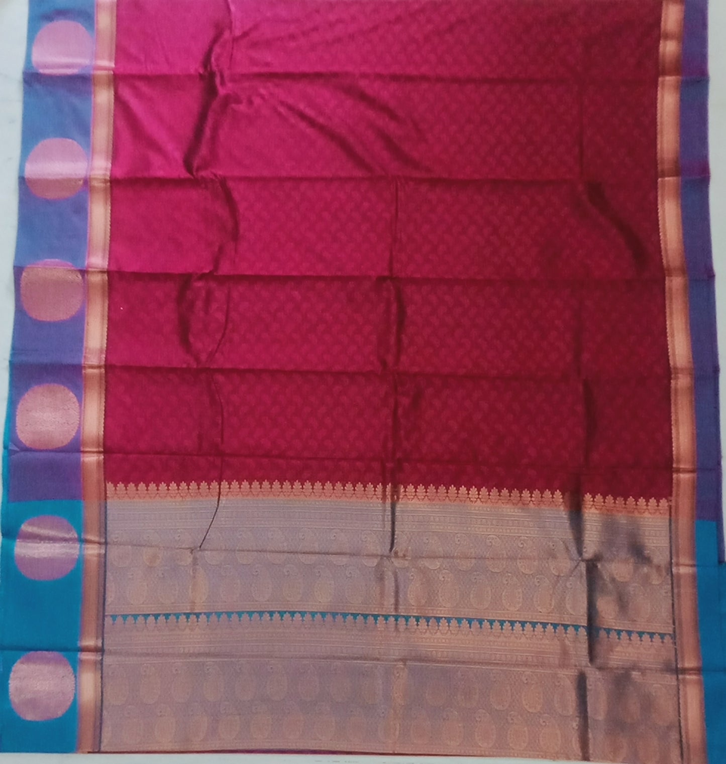 Dual Tone Silk Saree with Broad Border