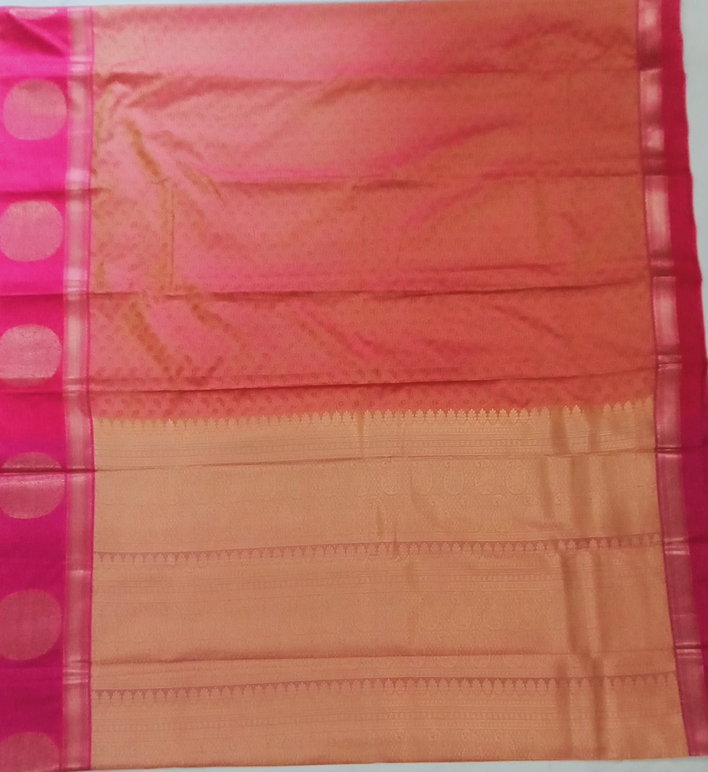 Dual Tone Silk Saree with Broad Border