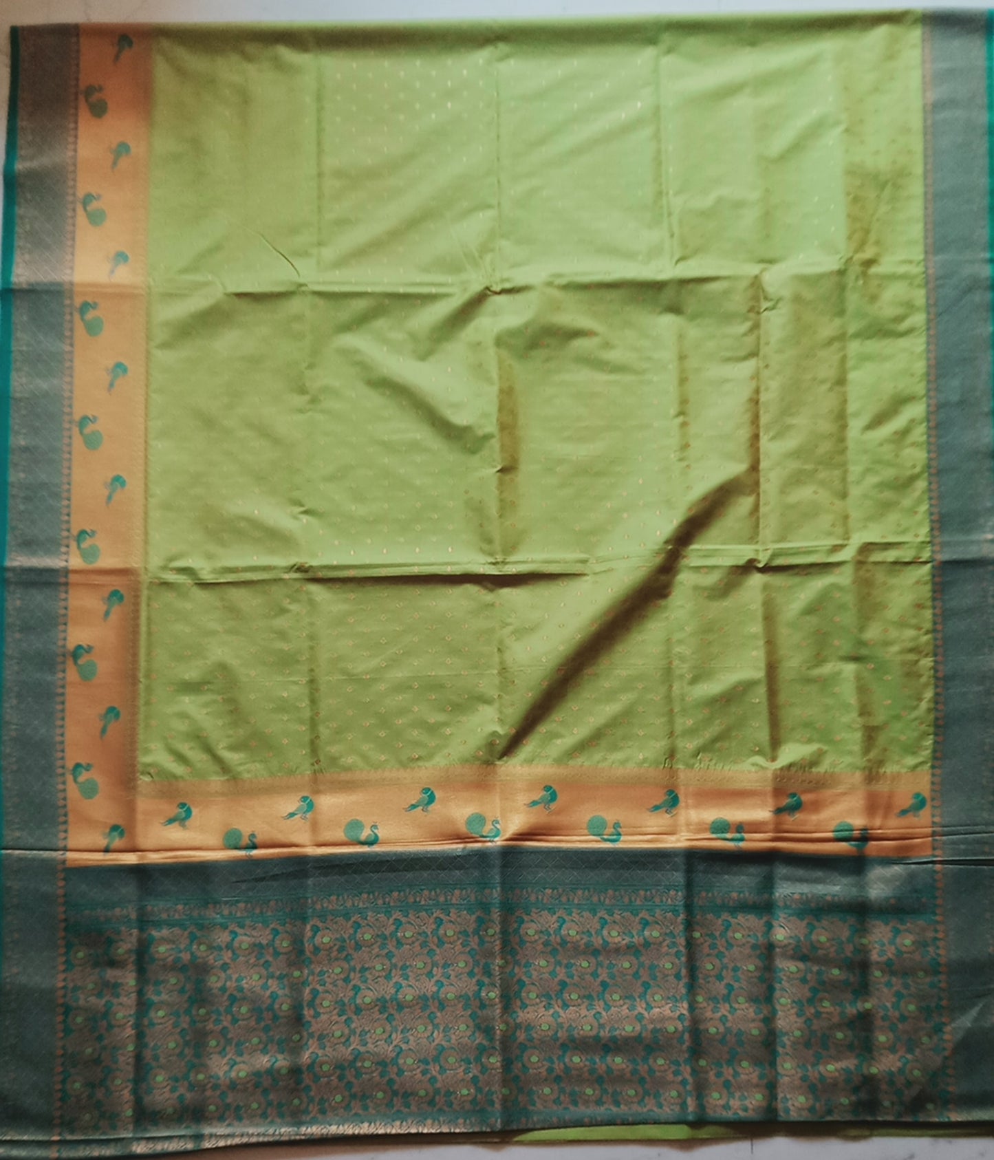 Silk Saree with Peacock Border (Paithani Work)