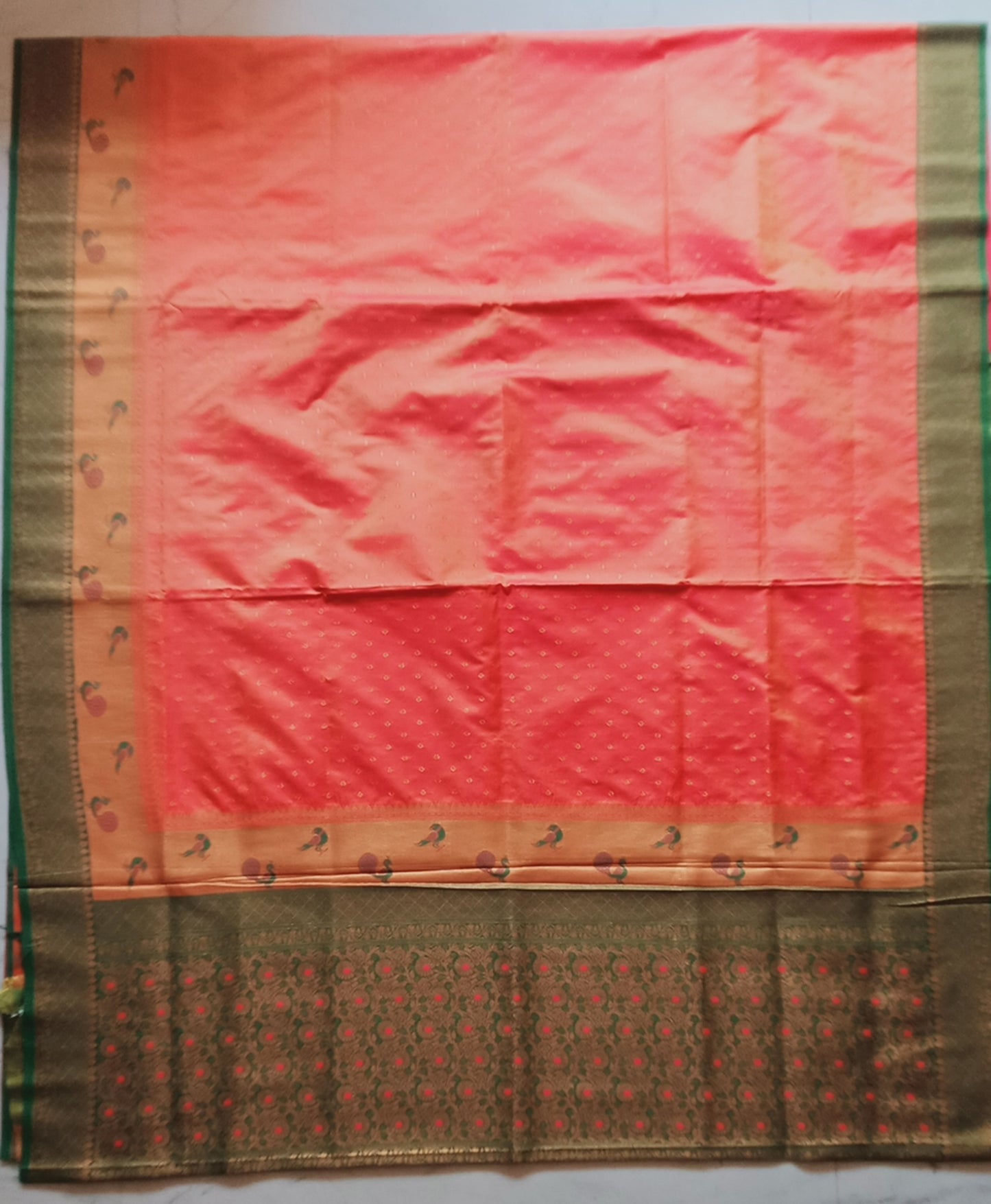 Silk Saree with Peacock Border (Paithani Work)