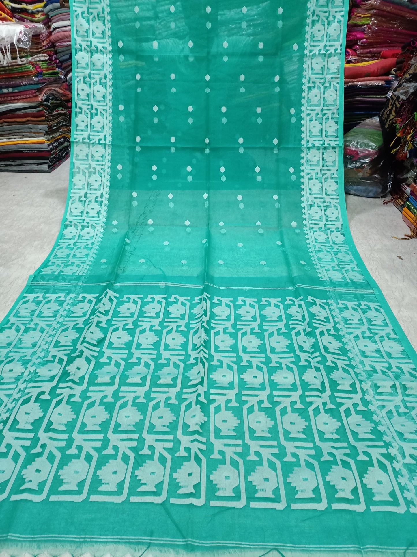 Maslin Jamdani Saree with Blouse