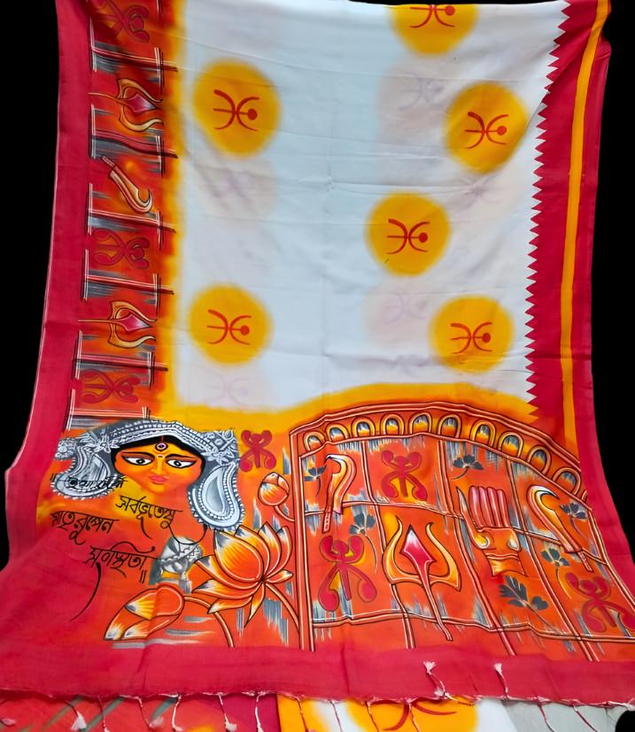 Puja Special Cotton Hand Print