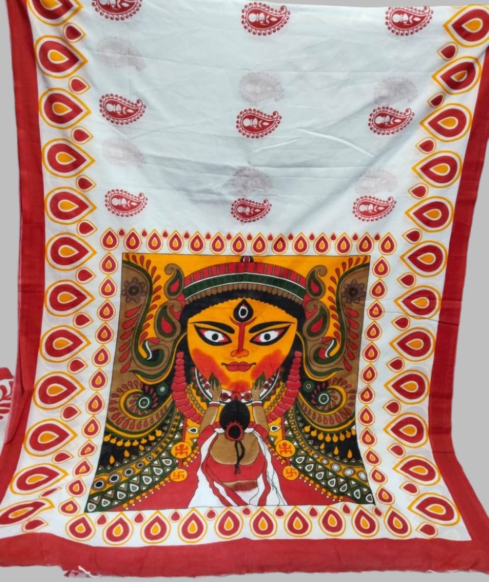 Puja Special Cotton Hand Print