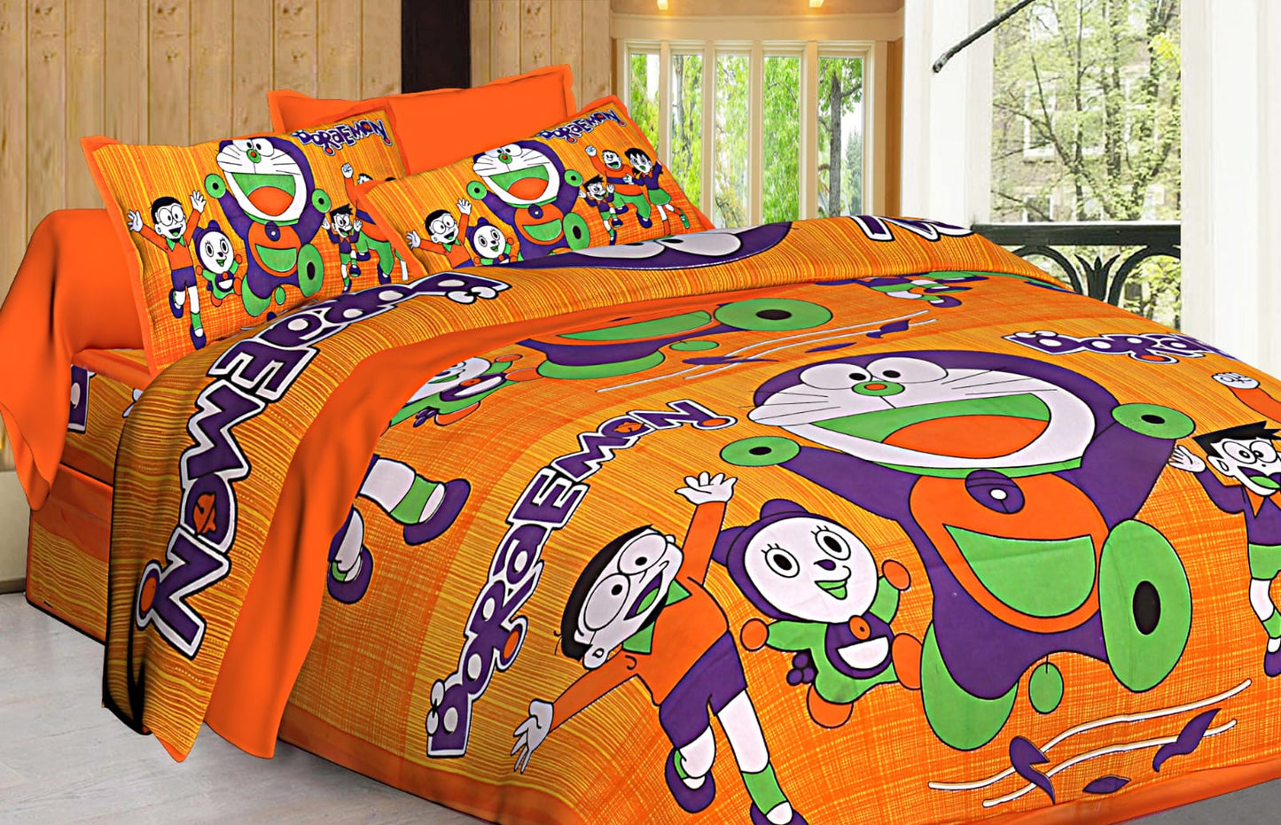 Rajasthani Cotton Double bed Bedsheet with Two Pillow Cover