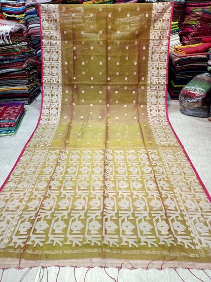 Maslin Jamdani Saree with Blouse