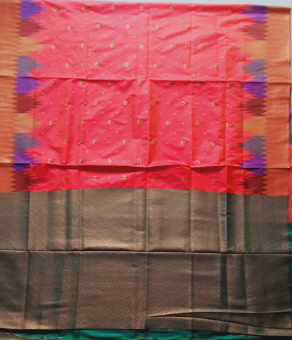 Kanchi Silk with Temple Border