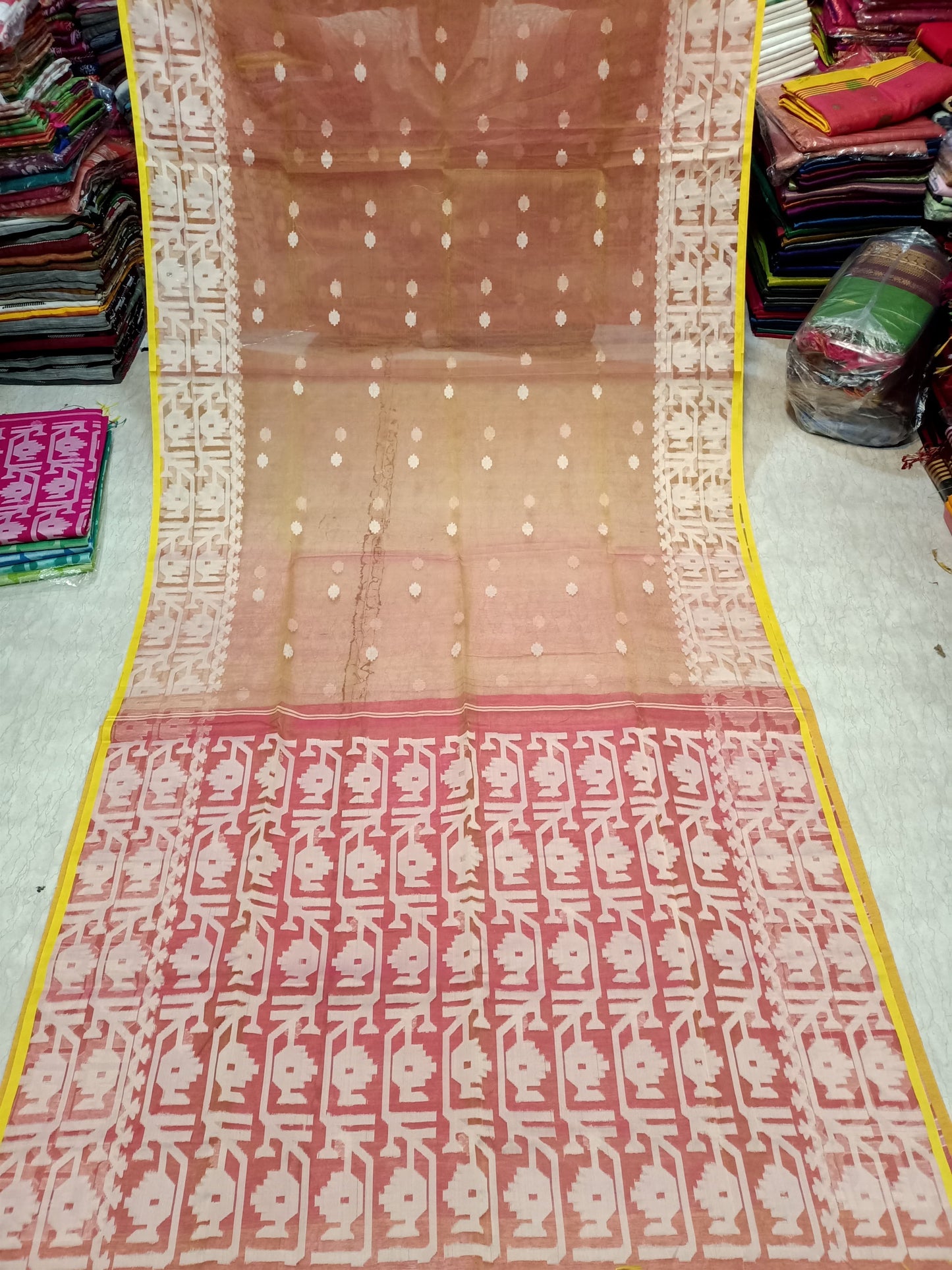 Maslin Jamdani Saree with Blouse