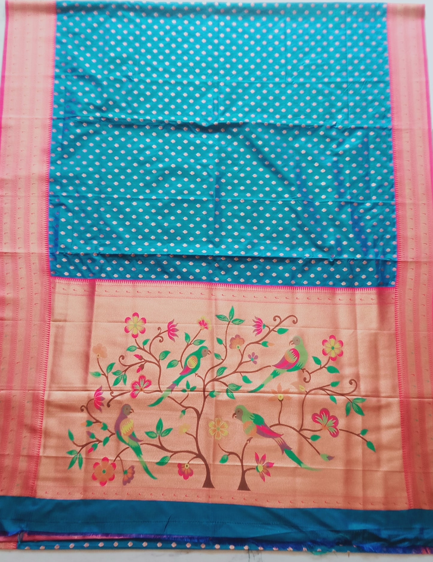 Silk Hazar Booti Contrast Border