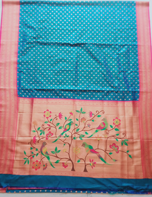 Silk Hazar Booti Contrast Border