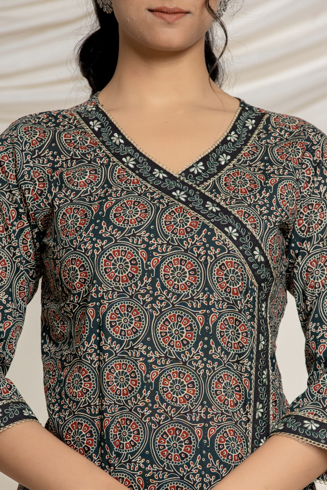 Azrakh Print Cotton Suit (3 Pcs)