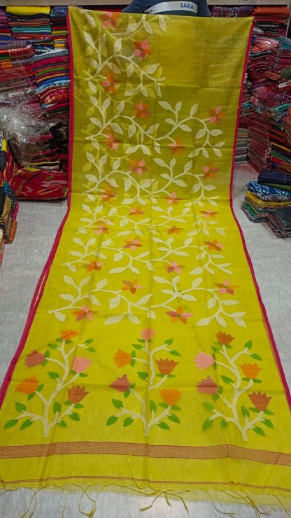 Pure Maslin Jamdani Handwork